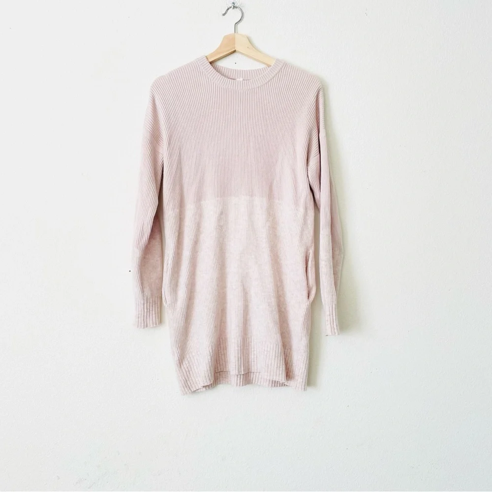Lululemon MEDIUM Restful Intentions Cashlu pink pocketed sweater